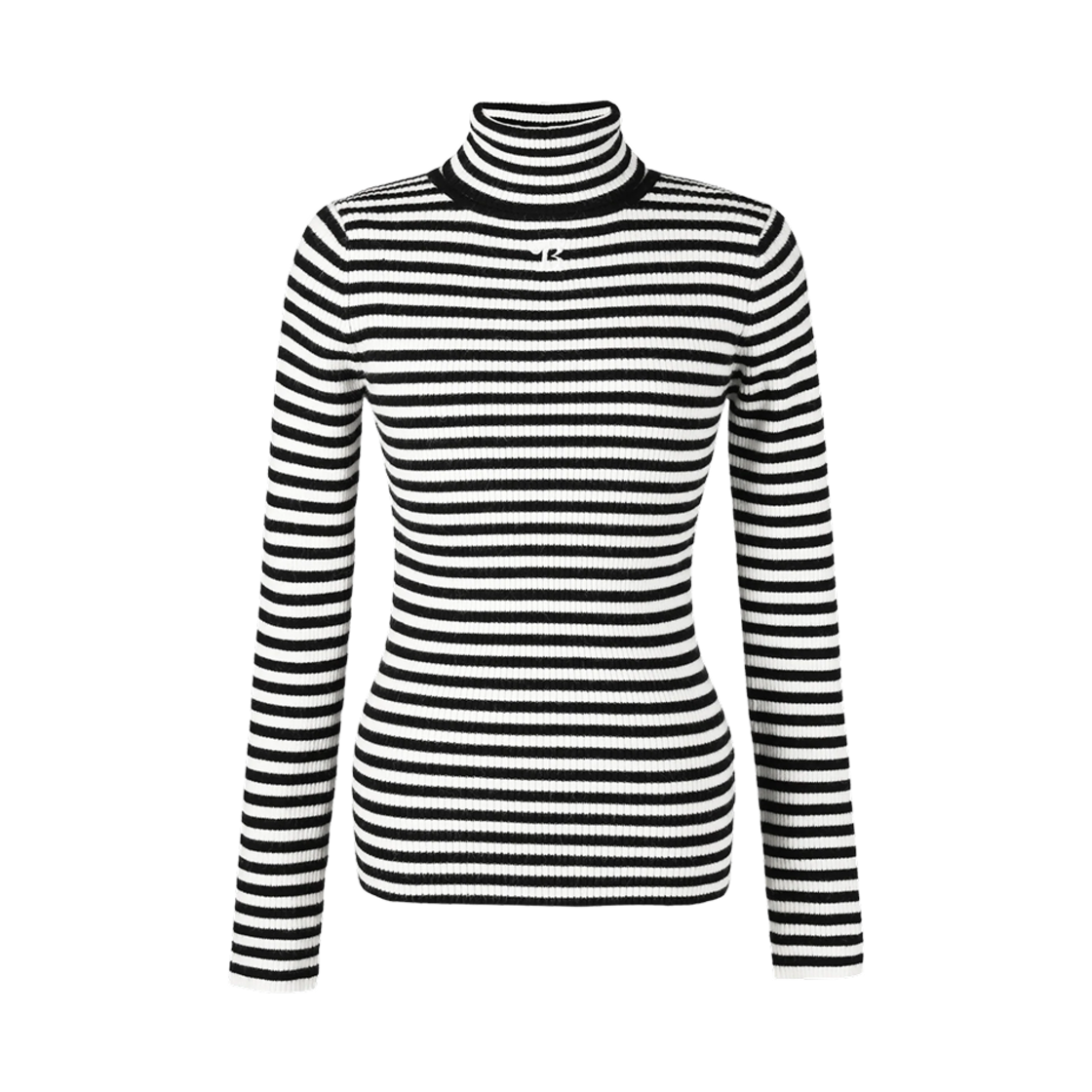 (W) 비비 낸시 보더 니트 블랙((W) Bibiy. Nancy Border Knit Black) - 1