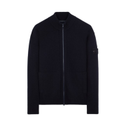 Stone Island 561FA Ghost Piece Geelong Wool Mock Neck Knit Navy Blue - 23FW