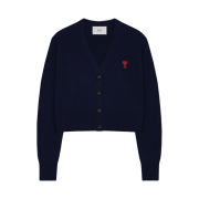 (W) AMI de Coeur Wool Cardigan Nautic Blue