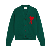 AMI de Coeur Oversize Cardigan Green