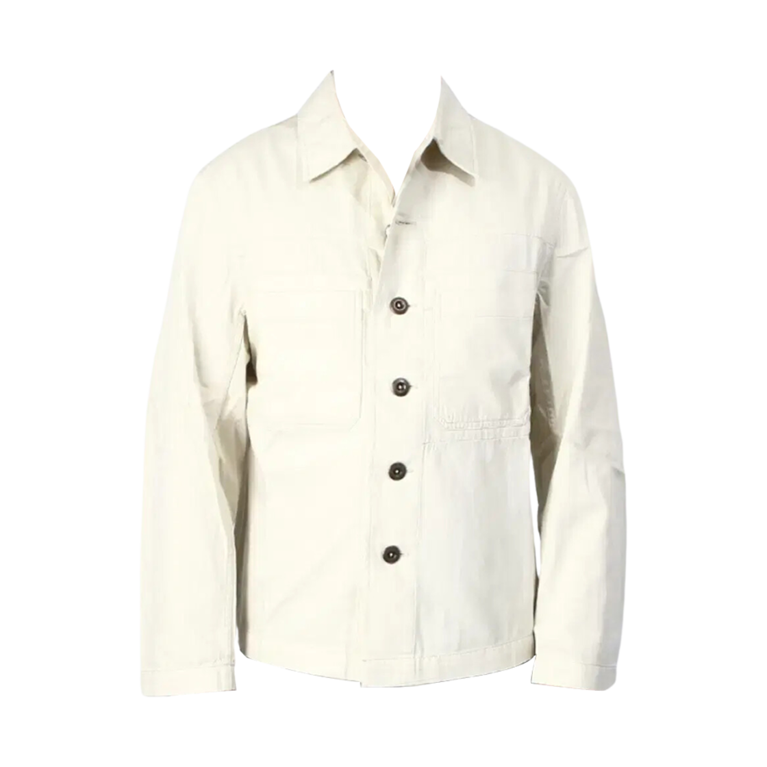 OW175-LD064-014 Lemaire Denim Workwear Overshirt Dusty Ivory