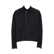 Wooyoungmi Cotton Half-Zip Shirt Black - 23FW