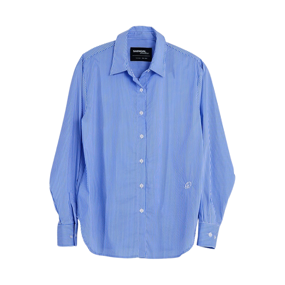 23FWTP006 Saenginstudios Comfort Stripe Shirt Blue