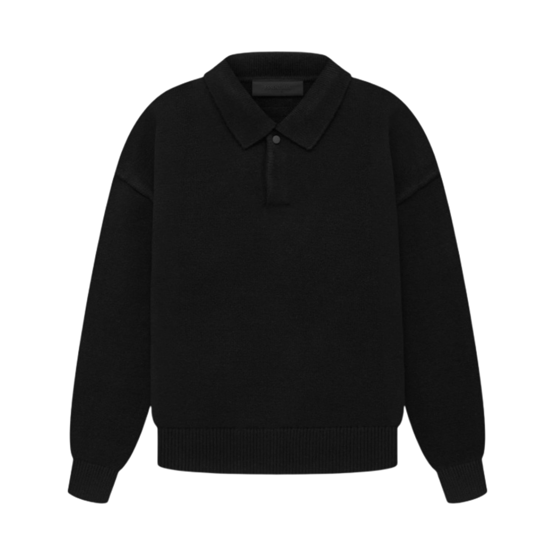 (키즈) 에센셜 더 블랙 컬렉션 니트 폴로 블랙 - 23SS((Kids) Essentials The Black Collection Knit Polo Black - 23SS) - 1