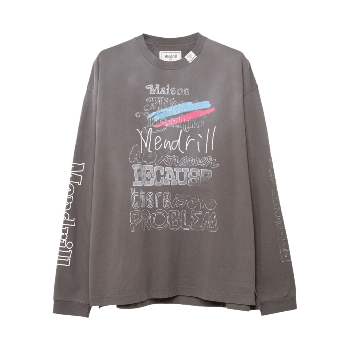 C10LT503-BLACK Maison Mihara Yasuhiro x Mendrill x General Scale Distressed L/S T-Shirt Black