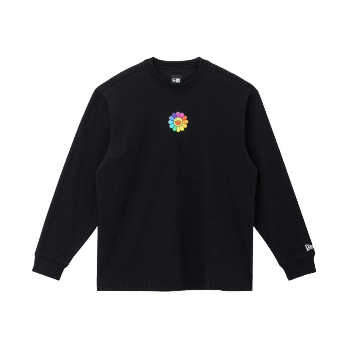 13083532 New Era x Murakami Takashi Flower Long Sleeve T-Shirt Black