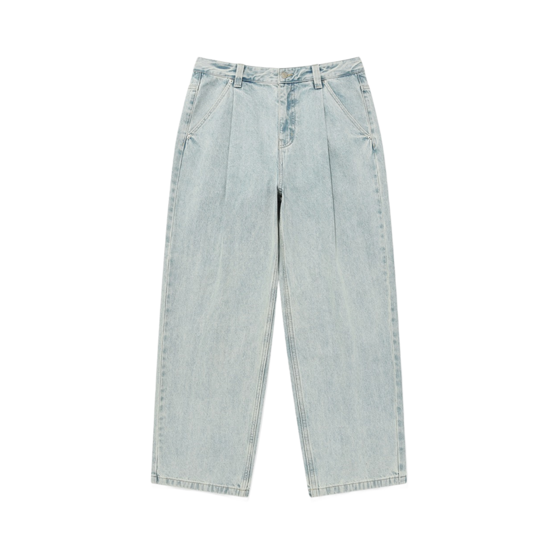 커버낫 데님 원턱 와이드 팬츠 라이트 블루(Covernat Denim One Tuck Wide Pants Light Blue) - 1