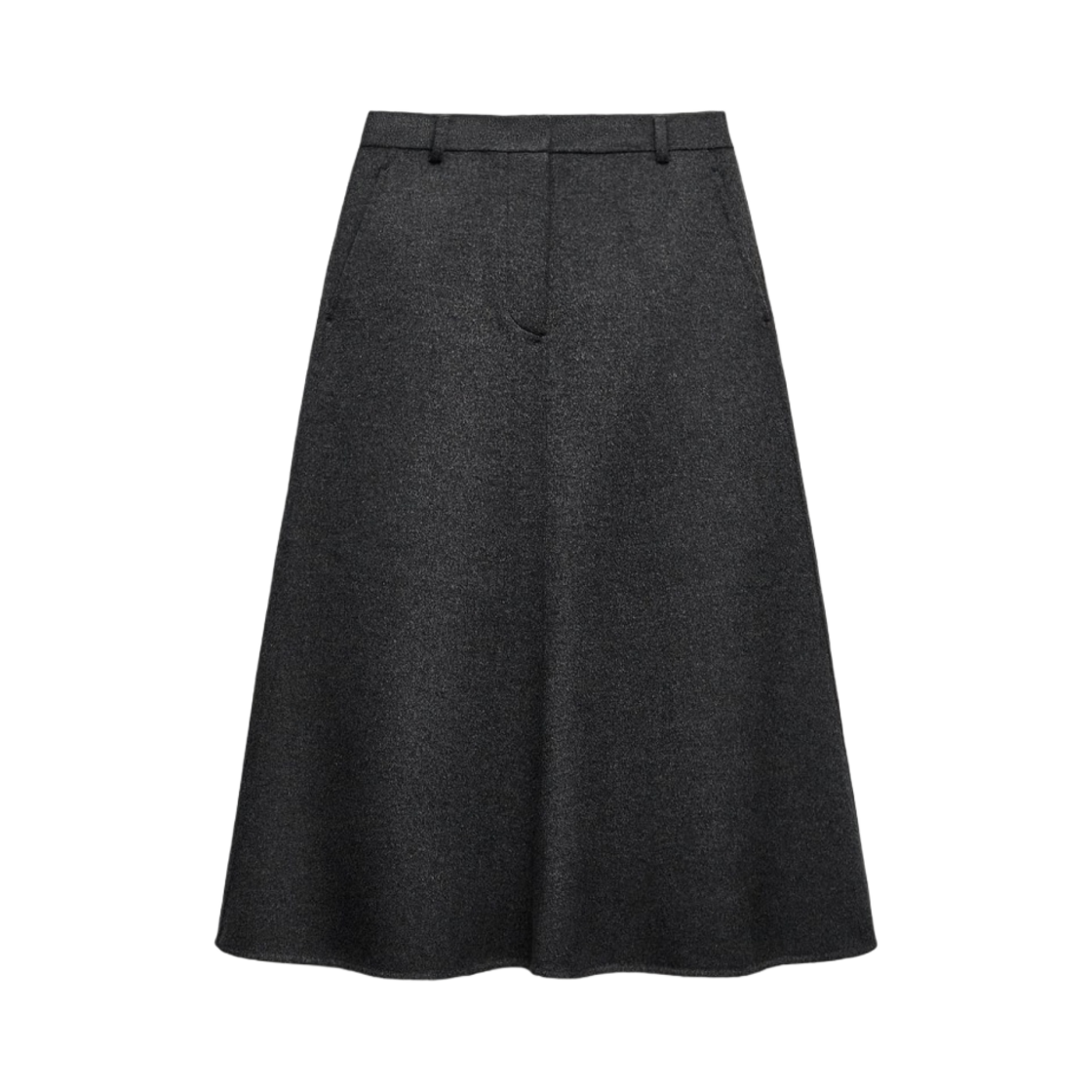7522/255/801 (W) Zara ZW Wool Blend Cape Skirt Dark Grey