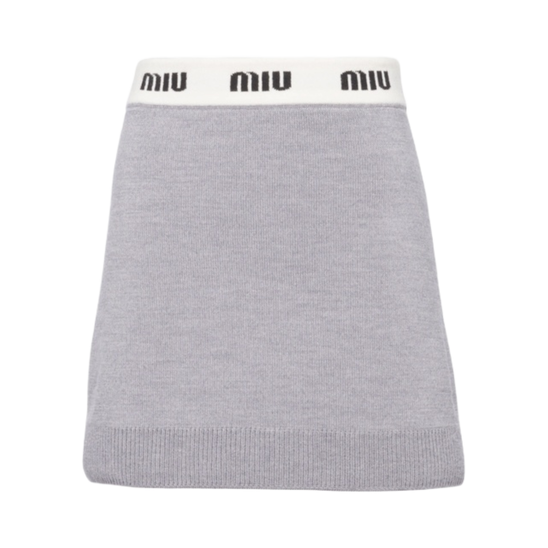 (W) 미우 미우 캐시미어 스커트 그레이((W) Miu Miu Cashmere Skirt Grey) - 1