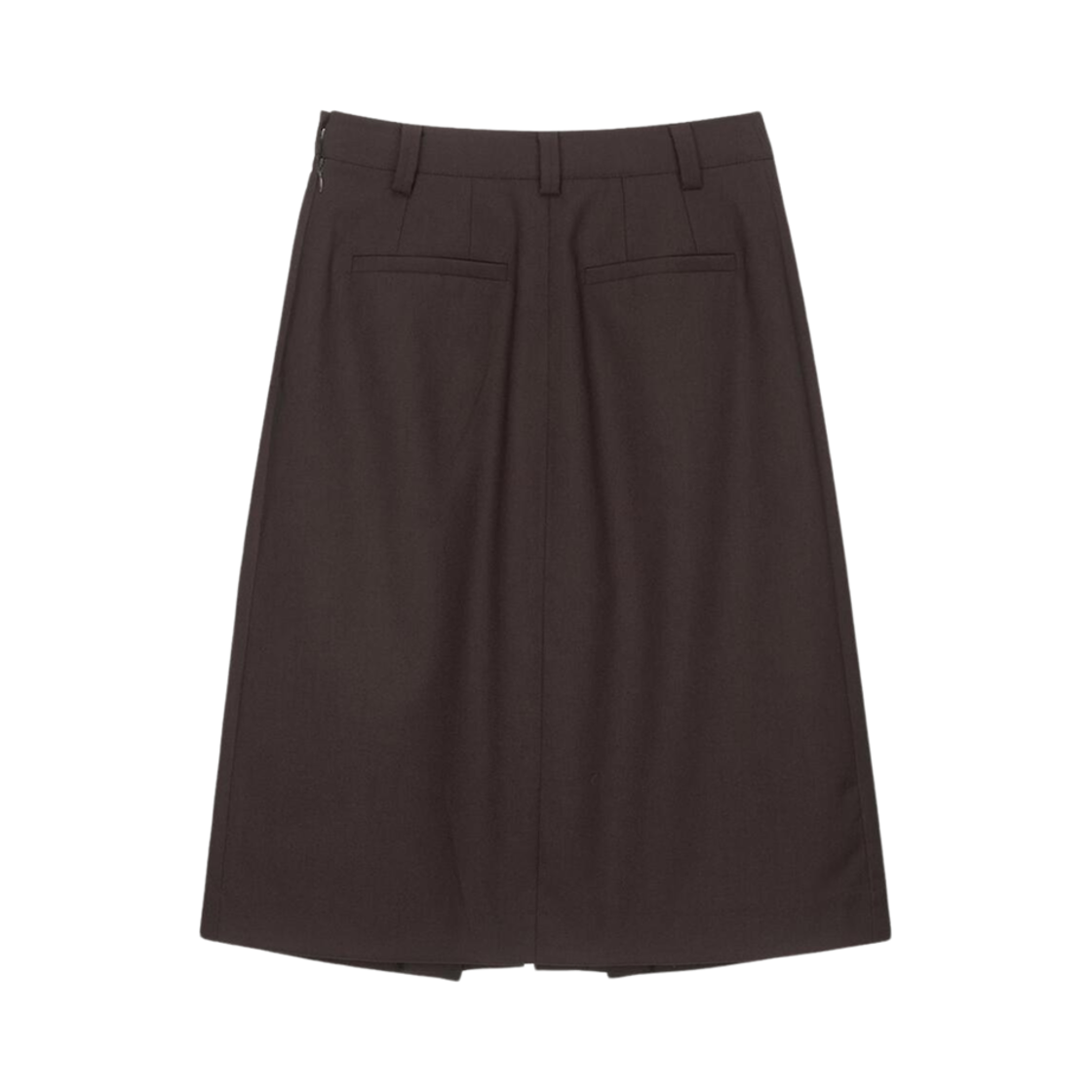 (W) 던스트 H 라인 슬릿 랩 스커트 브라운((W) Dunst H-Line Slit Wrap Skirt Brown) - 2