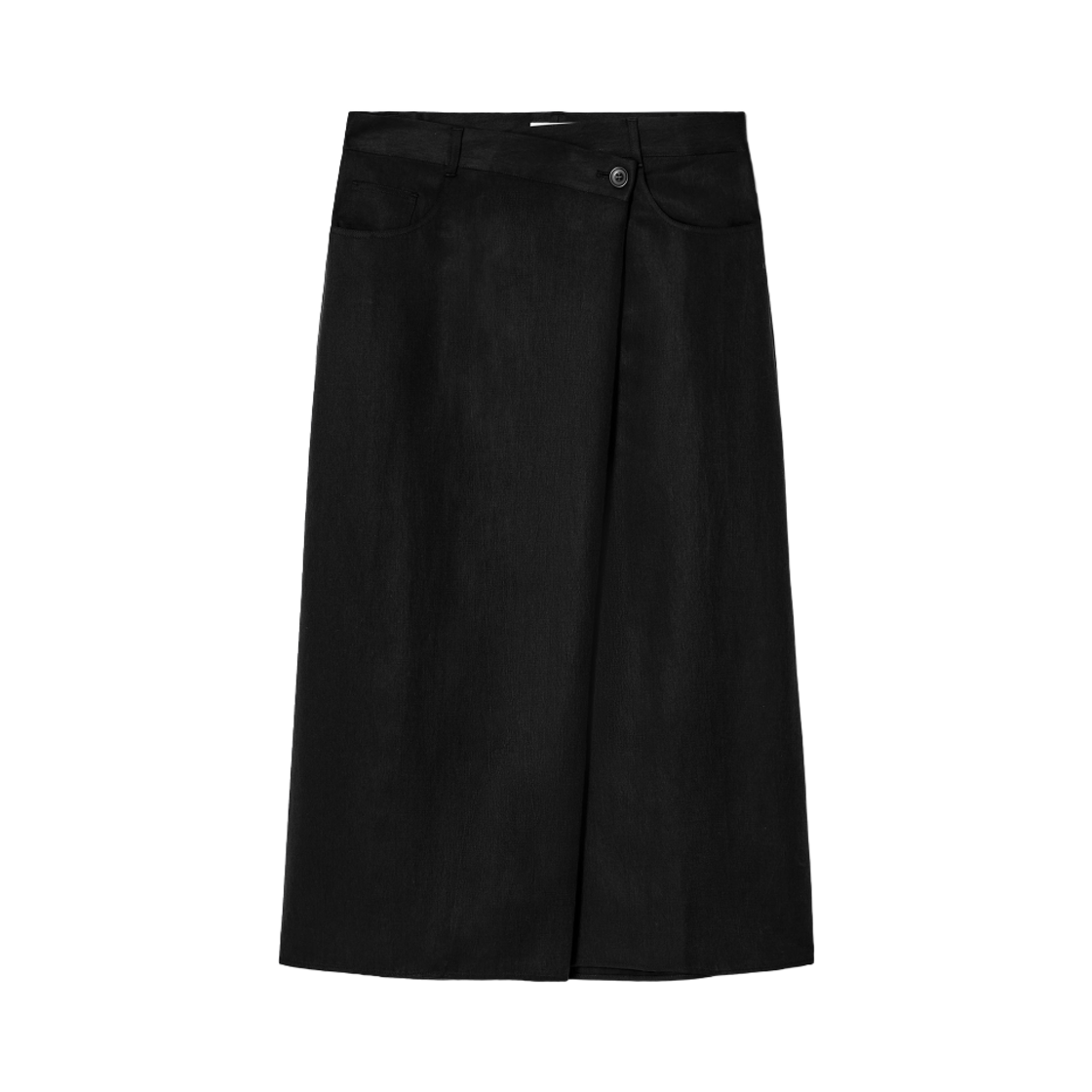 1266170001 (W) COS Asymmetric Midi Skirt Black