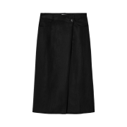 (W) COS Asymmetric Midi Skirt Black