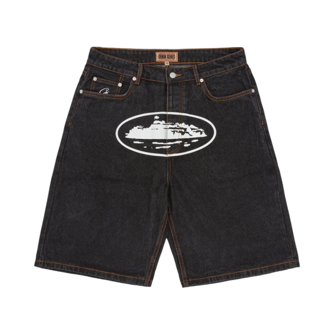 코르테이즈 알카트라즈 데님 쇼츠 워시드 블랙(Corteiz Alcatraz Denim Shorts Washed Black)