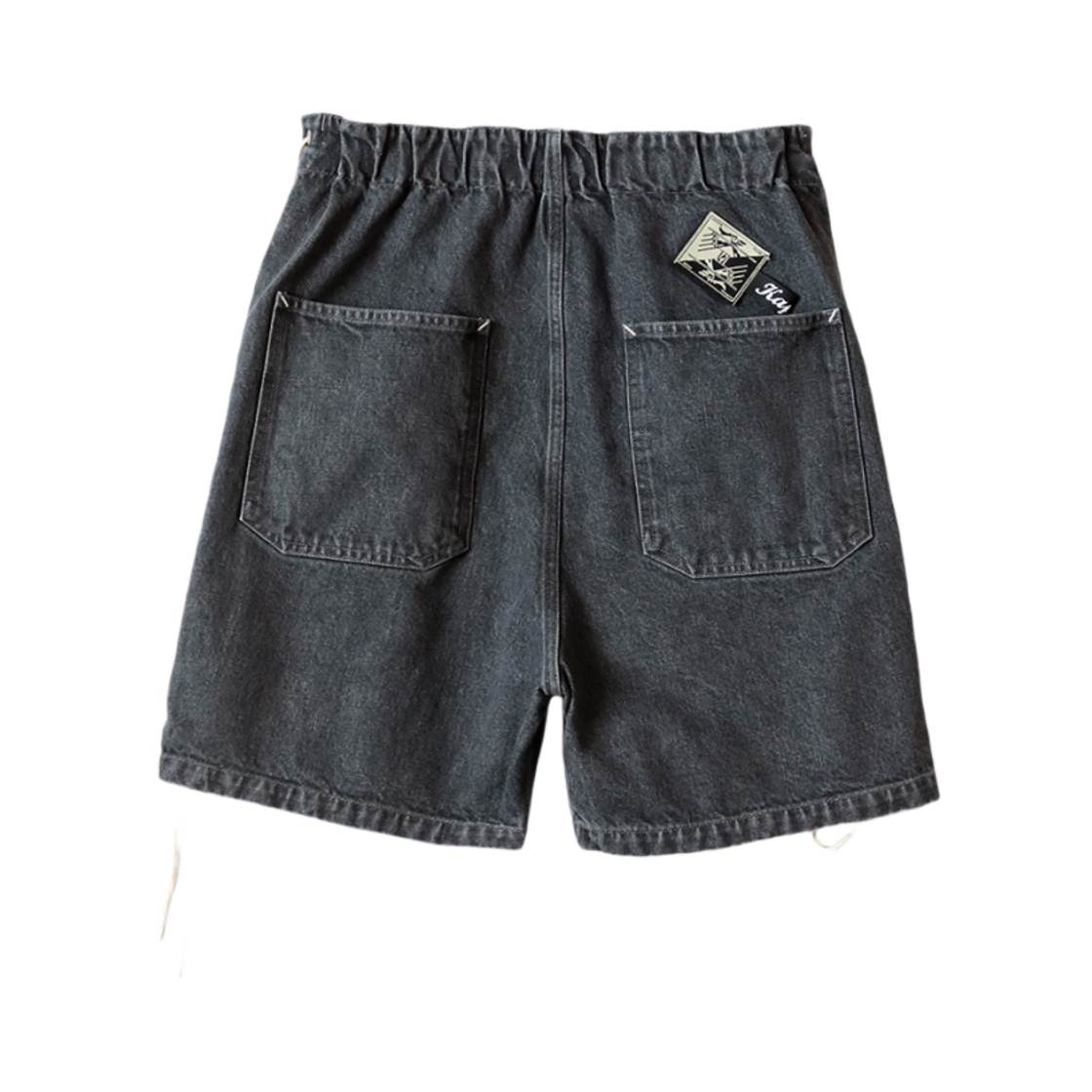캐피탈 14온즈 블랙 데님 이지 랜치 GO 쇼츠 블랙(Kapital 14 oz. Black Denim Easy Ranch GO Shorts Black) - 2