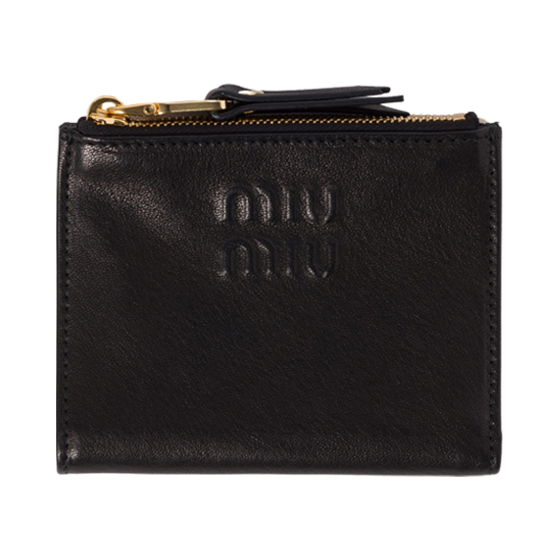 5ML024-AEFX-F0002 Miu Miu Small Nappa Leather Wallet Black