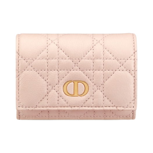 S5132UWHC-M413 Dior Caro Glycine Wallet Powder Pink Supple