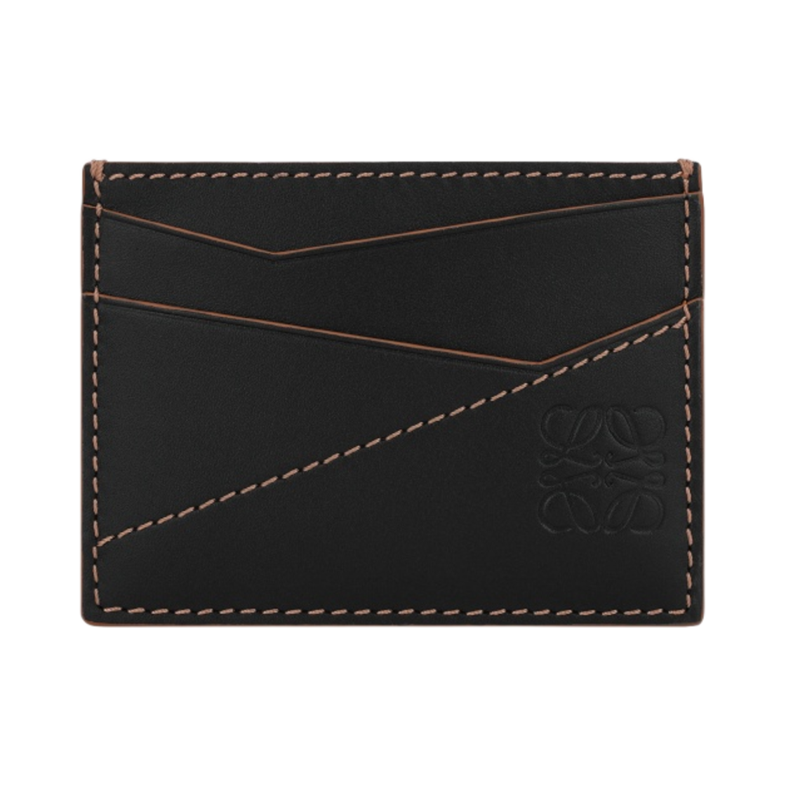 ๋ก์๋ฒ ์ค๋ฌด์ค ์นดํ์คํจ ํผ์ฆ ์คํฐ์น ํ๋ ์ธ ์นด๋ ํ๋ ๋ธ๋(Loewe Puzzle Stitches Plain Card Holder in Smooth Calfskin Black)