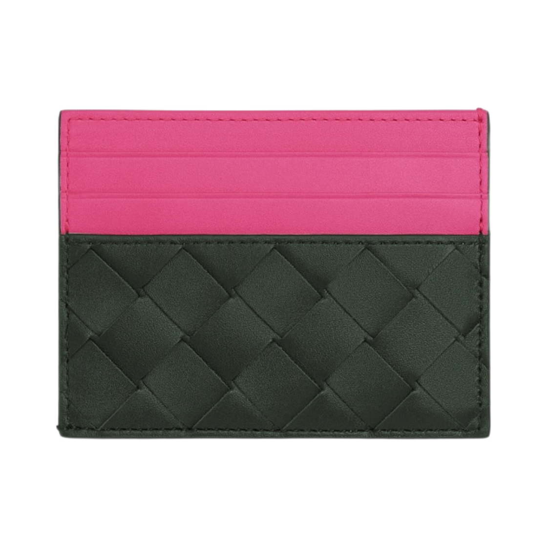 보테가 베네타 인트레치아토 크레딧 카드 케이스 캠핑 버블 검(Bottega Veneta Intrecciato Credit Card Case Camping Bubble Gum) - 1