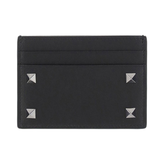 P0655VH30NO Valentino Rockstud Card Holder Black
