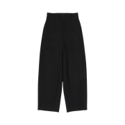 (W) Auralee Tense Wool Double Cloth Slacks Black