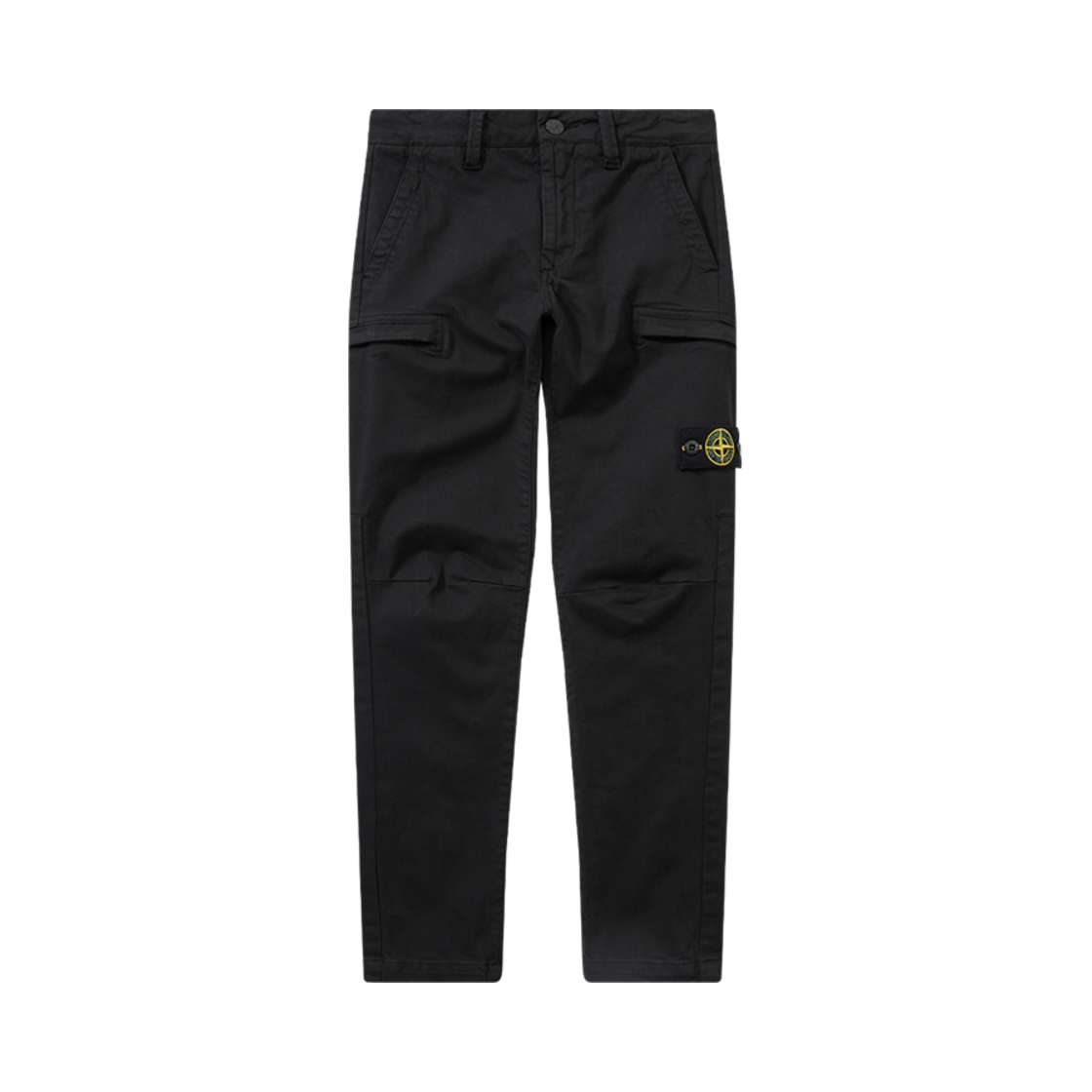 791631014-V0029 (Kids) Stone Island 31014 Wappen Patch Cargo Pants Black - 23FW