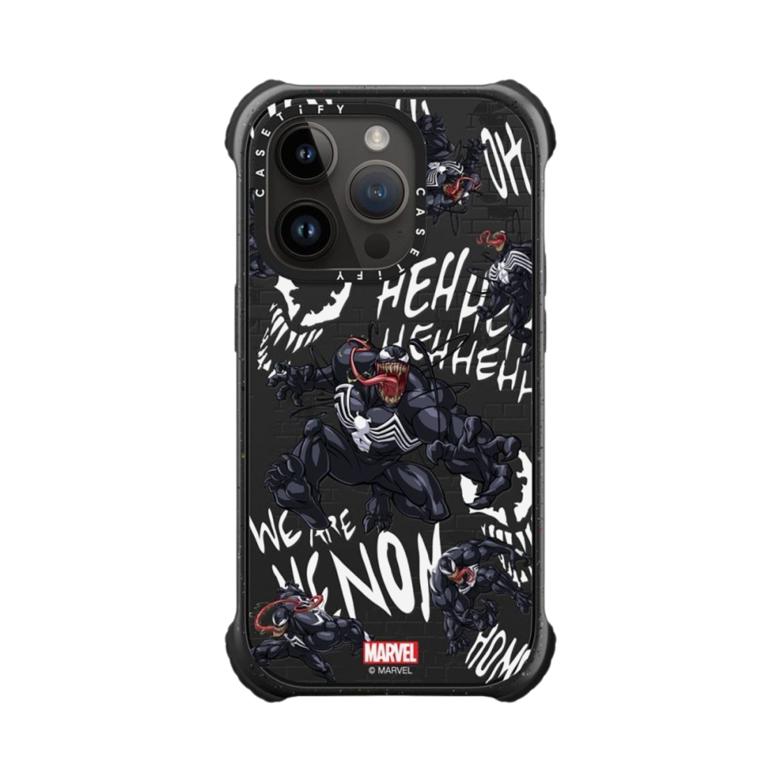 케이스티파이 x 마블 아이폰 베놈 패턴 울트라 임팩트 범퍼 케이스 매트 블랙(Casetify x Marvel iPhone Venom Pattern Ultra Impact Bumper Case Matte Black) - 4