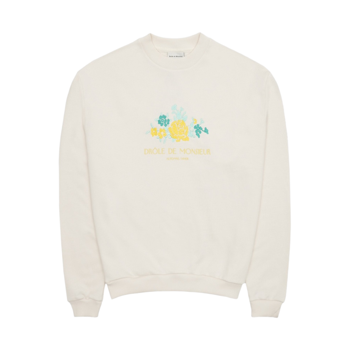 SW107-CO001-CM Drole de Monsieur Fleur Le Sweatshirt Cream