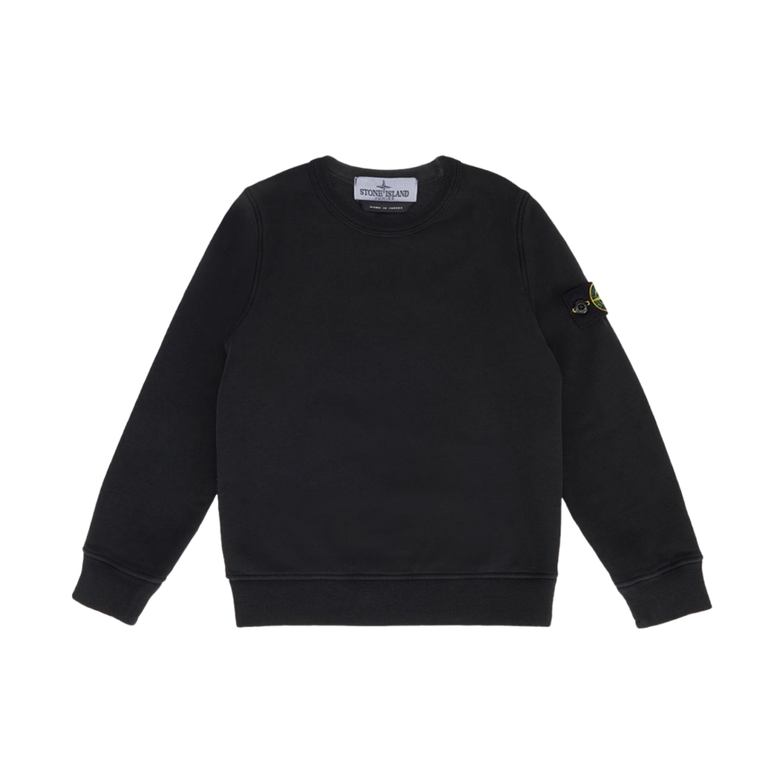 (키즈) 스톤 아일랜드 61320 가먼트 다이드 코튼 플리스 크루넥 스웨트셔츠 블랙 - 23FW((Kids) Stone Island 61320 Garment Dyed Cotton Fleece Crewneck Sweatshirt Black - 23FW)
