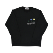 The Museum Visitor Paris Berlin Seoul Raglan Sweatshirt Black - 22FW