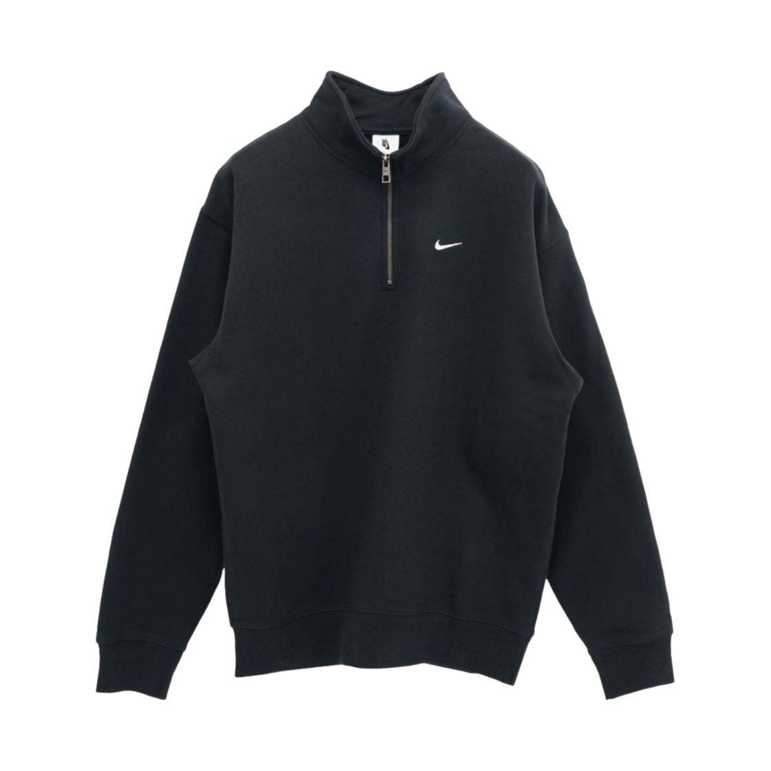 나이키 NRG 솔로 스우시 헤비 웨이트 BB 쿼터 집 탑 블랙 - US/EU(Nike NRG Solo Swoosh Heavy Weight BB Quarter Zip Top Black - US/EU)