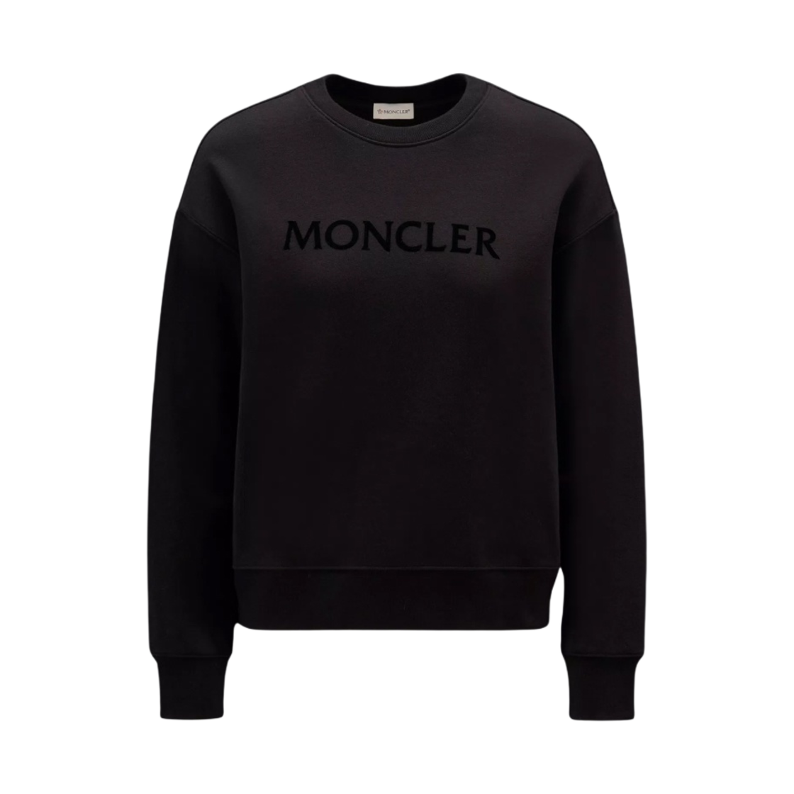 (W) 몽클레르 로고 스웨트셔츠 블랙 - 22FW((W) Moncler Logo SweaterShirt Black - 22FW) - 1
