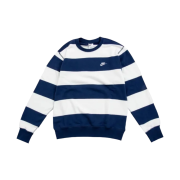 Nike Club Fleece Stripe Heavy Weight French Terry Crew Midnight Navy Sail - Asia