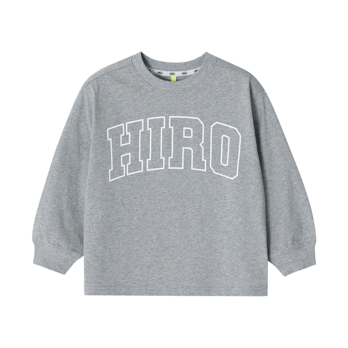 (키즈) 히로 블랭크 롱슬리브 티셔츠 멜란지 그레이((Kids) Hiro Blank Long Sleeve T-Shirt Melange Grey)