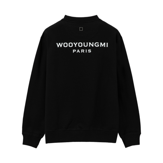W251TS27723B Wooyoungmi Back Logo Sweatshirt Black - 25SS