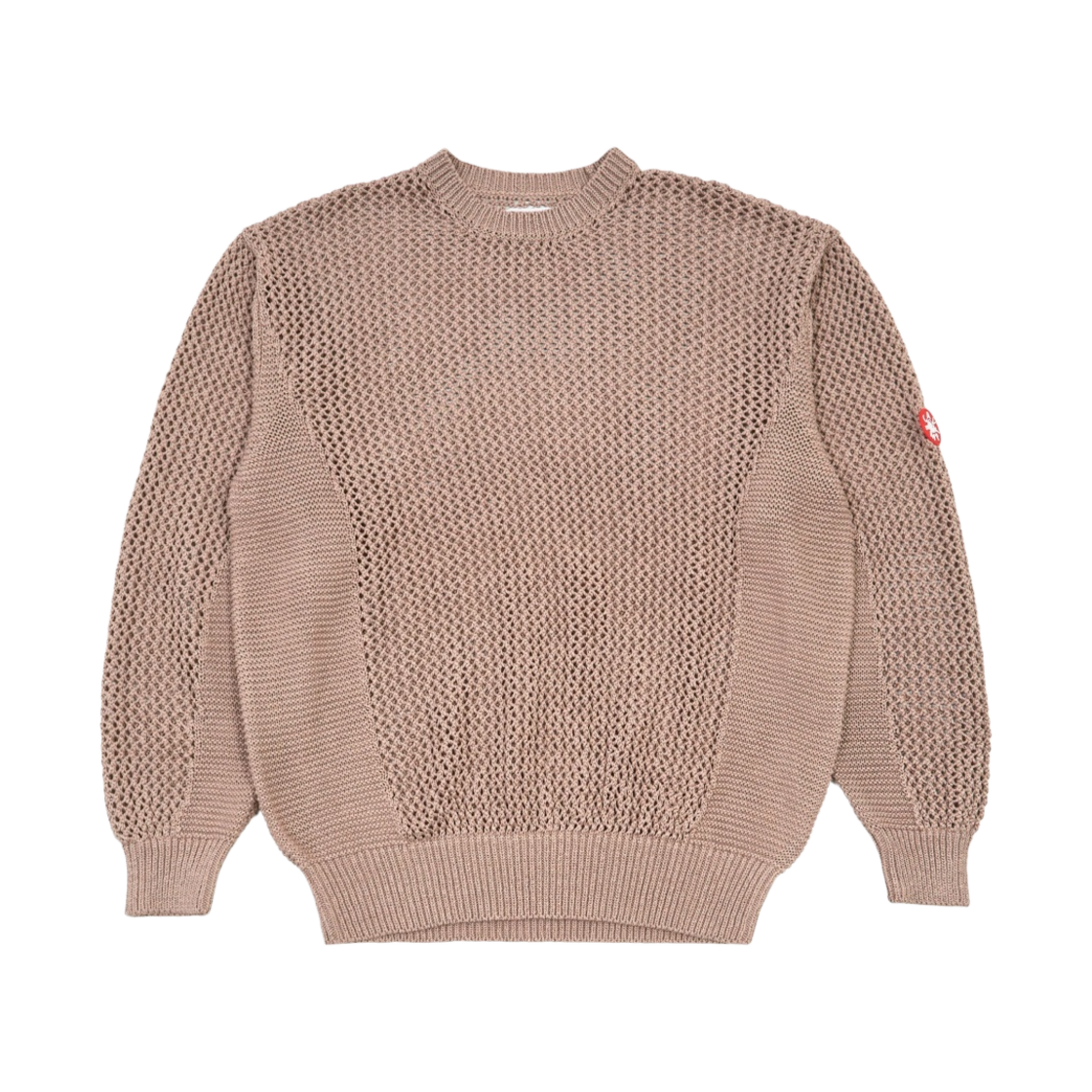 카브엠트 사이드 립 루즈 네트 니트 스웨터 베이지 - 23FW(Cav Empt Side Rib Loose Net Knit Sweater Beige - 23FW) - 1