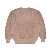 Cav Empt Side Rib Loose Net Knit Sweater Beige - 23FW