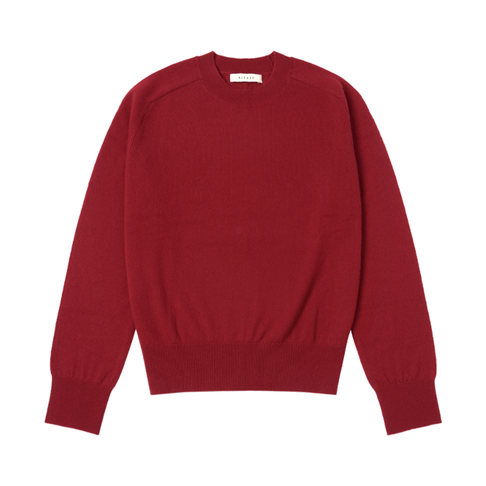 시야쥬 SIKN2128 캐시미어 블렌드 크루넥 니트 레드