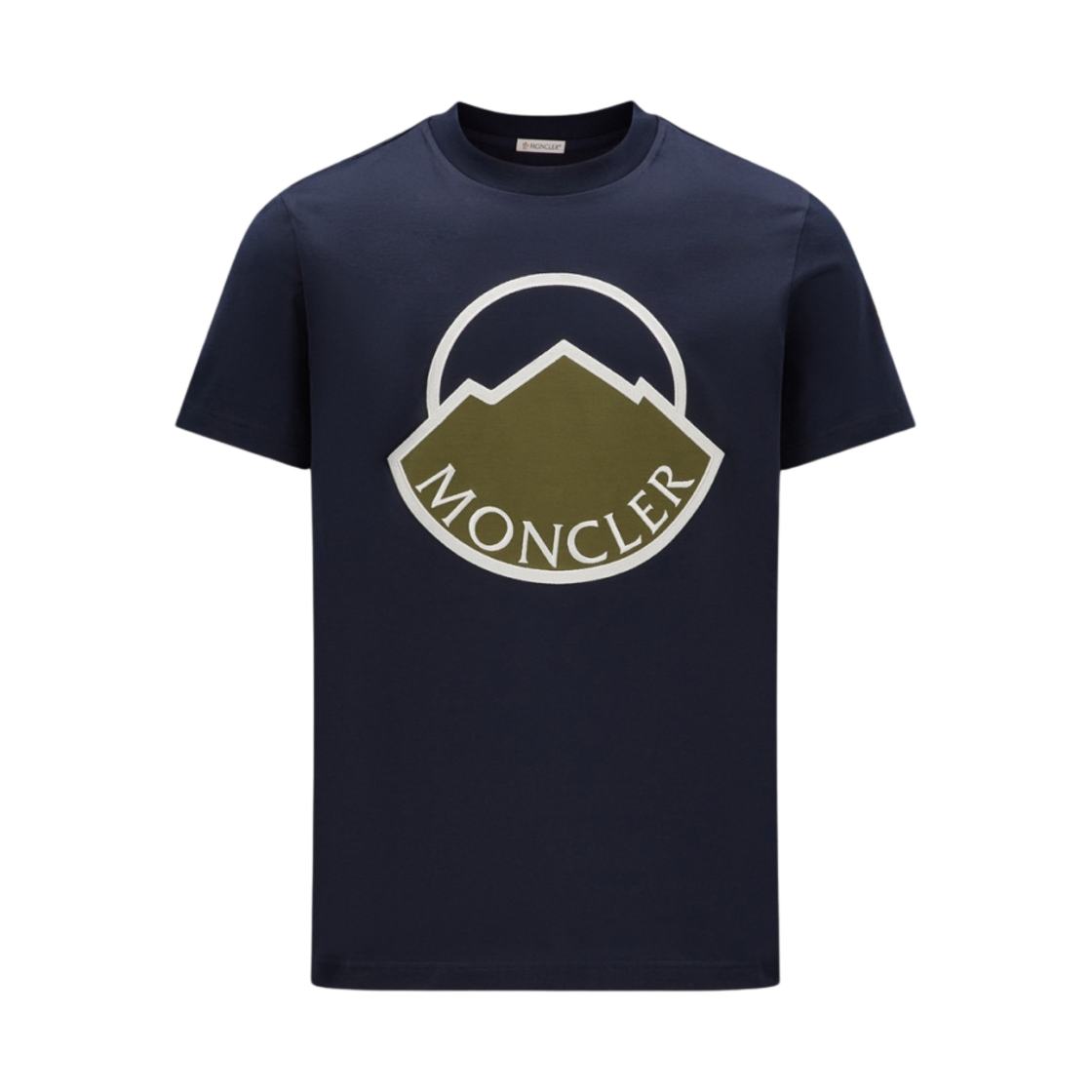 몽클레르 마운틴 로고 티셔츠 네이비 블루 - 23SS(Moncler Mountain Logo T-Shirt Navy Blue - 23SS) - 1