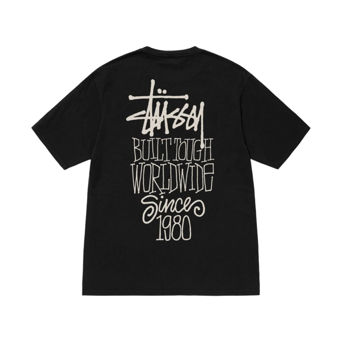 스투시 빌트 터프 티셔츠 피그먼트 다이드 블랙(Stussy Built Tough T-Shirt Pigment Dyed Black)
