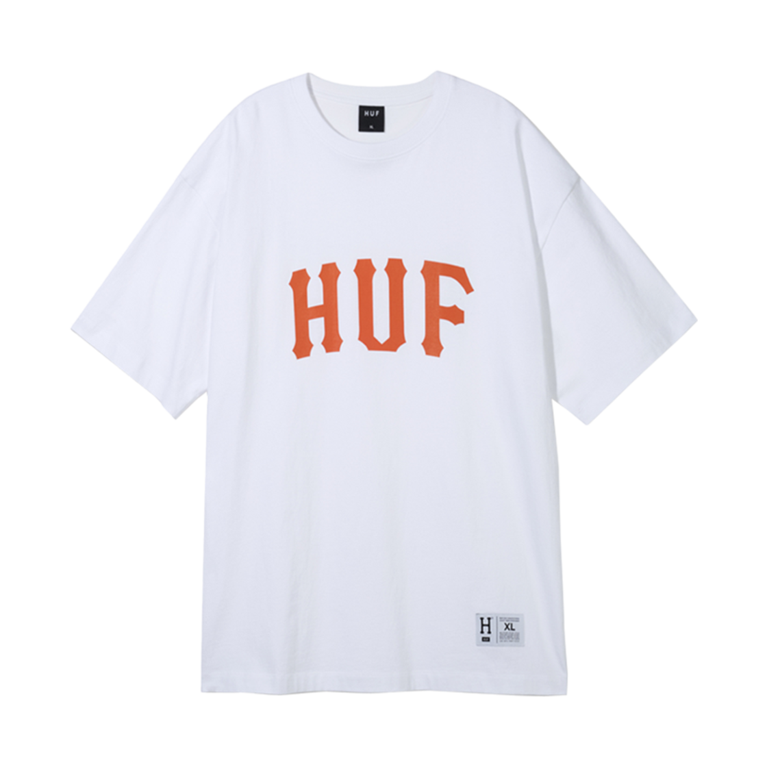 허프 아치 로고 티 화이트 레드 오렌지