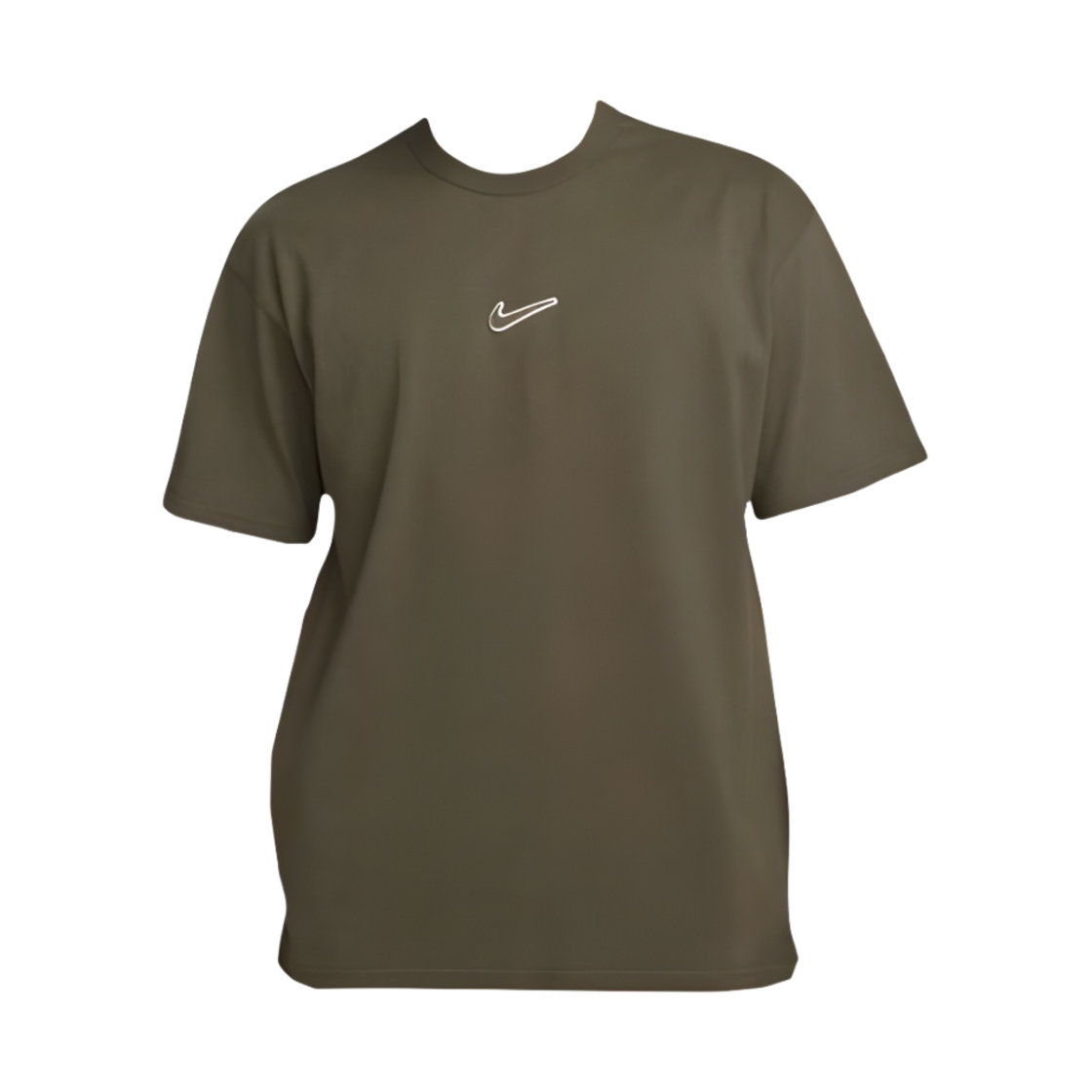 나이키 NSW 프리미엄 에센셜 오픈 티셔츠 카고 카키 - 아시아(Nike NSW Premium Essential Open T-Shirt Cargo Khaki - Asia) - 1