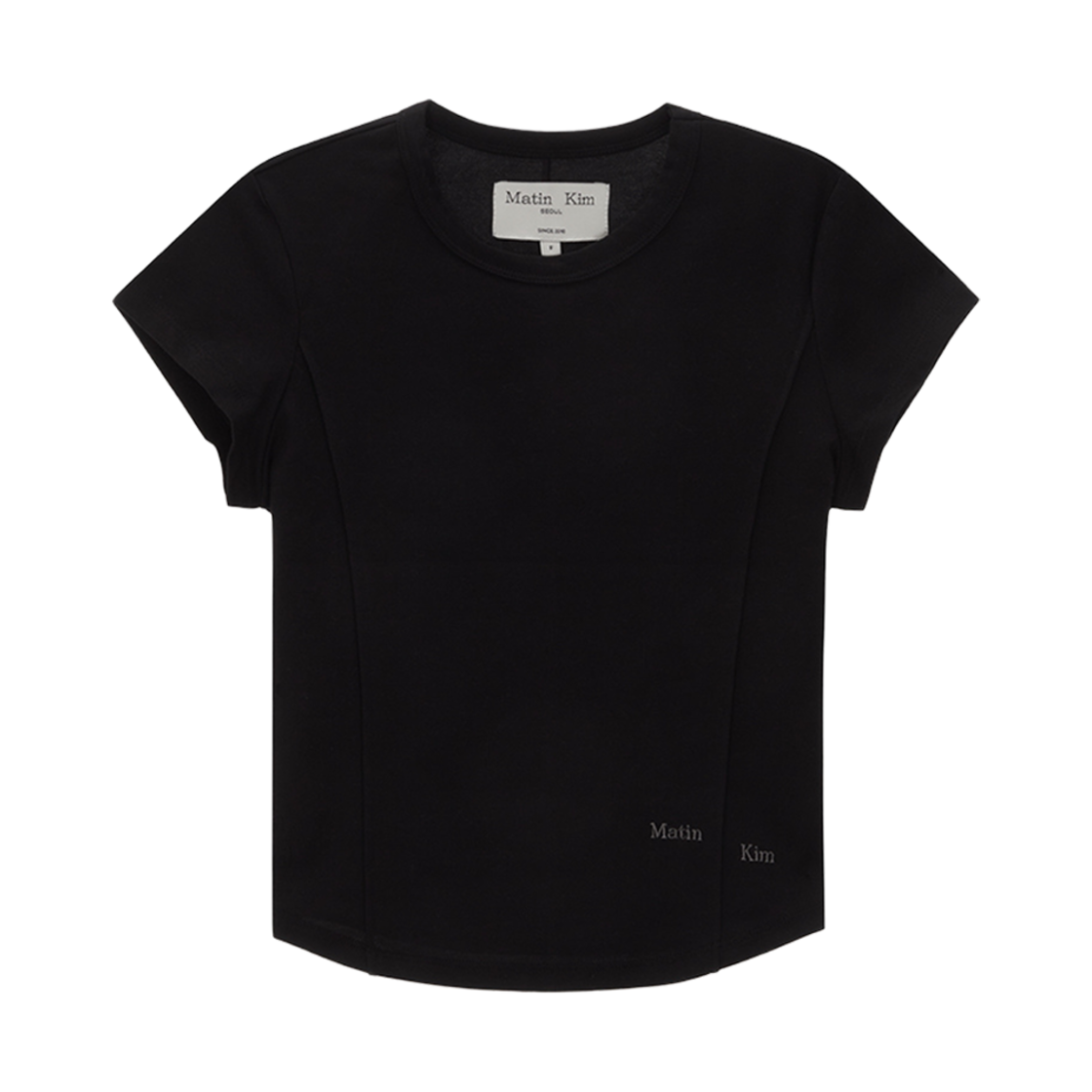 MK2411TS010M (W) Matin Kim Slim Line Half Top Black