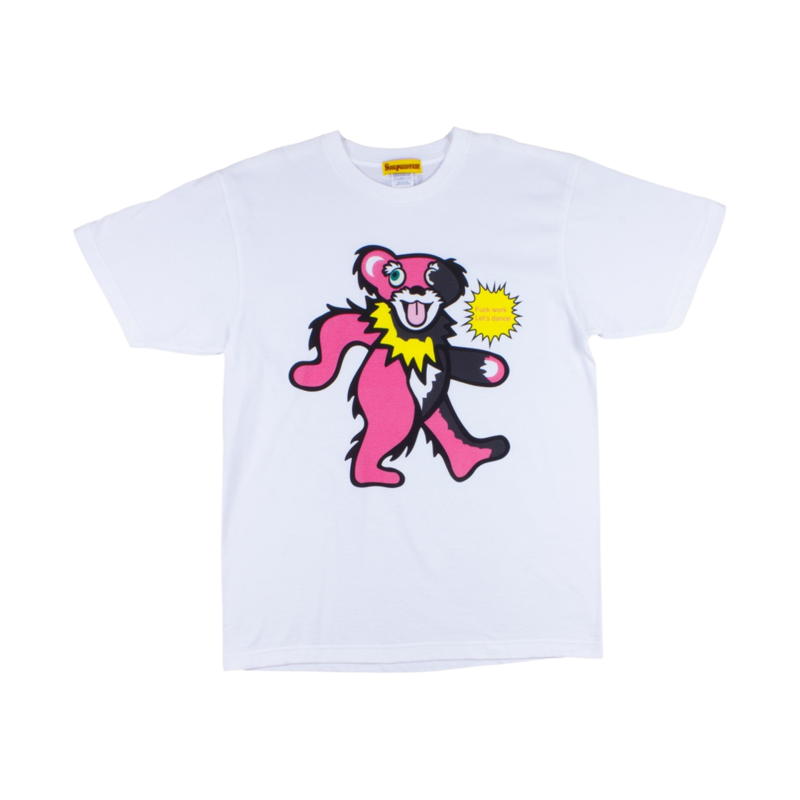 소울푸시캣 브레이크 댄싱 베어 티셔츠 화이트(Soulpussycat Break Dancing Bear T-Shirt White)