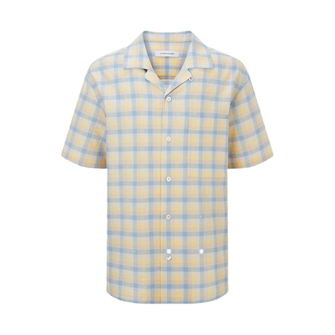 LH2511SH010EYE LE17SEPTEMBRE Muiti Color Check Seersucker Shirt Yellow