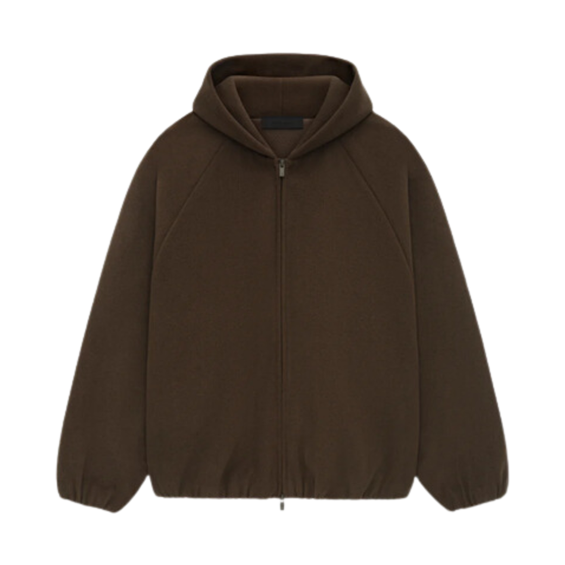 에센셜 브러시드 풀 집 후드 봄버 자켓 브라운 - 24FW(Essentials Brushed Full Zip Hoodie Bomber Jacket Brown - 24FW) - 2