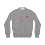 Play Comme des Garcons x Invader Knit Cardigan Grey