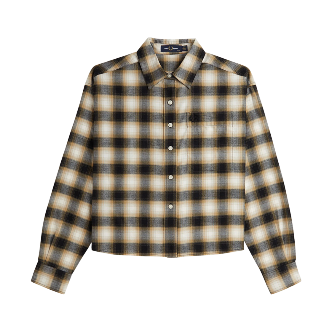 프레드페리 브러쉬드 체크셔츠 에크루(Fred Perry Brushed Check Shirt Ecru) - 1