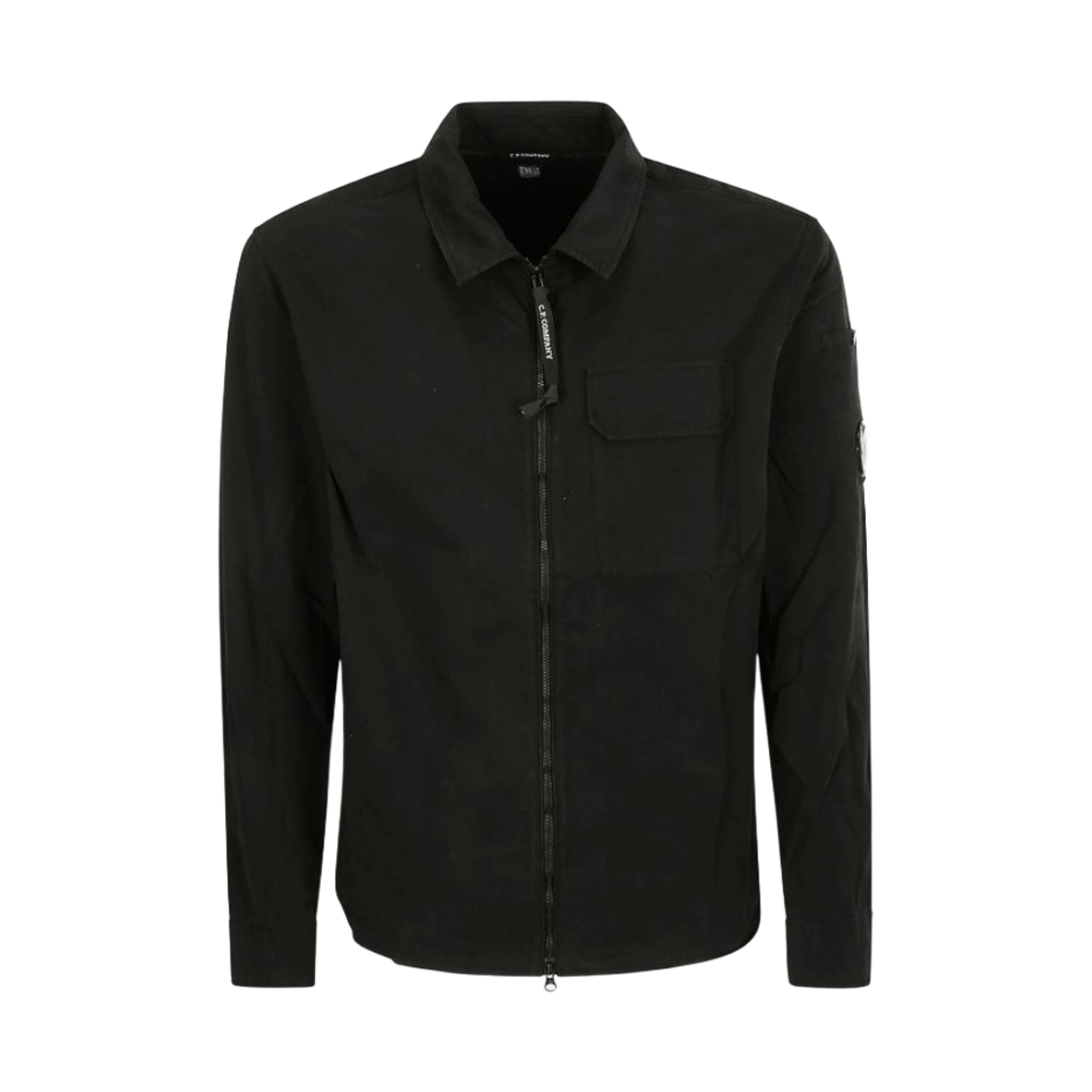 15CMSH158A002824G999 C.P. Company Gabardine Zipped Shirt Black - 23FW