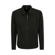 C.P. Company Gabardine Zipped Shirt Black - 23FW