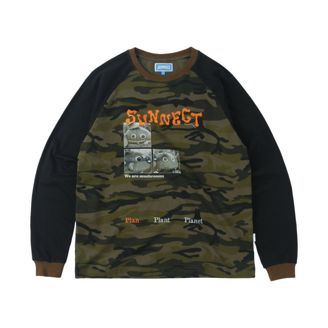 SNCT24FTO006CA SUNNECT W.A.M. Raglan Long Sleeve T-Shirt Camo
